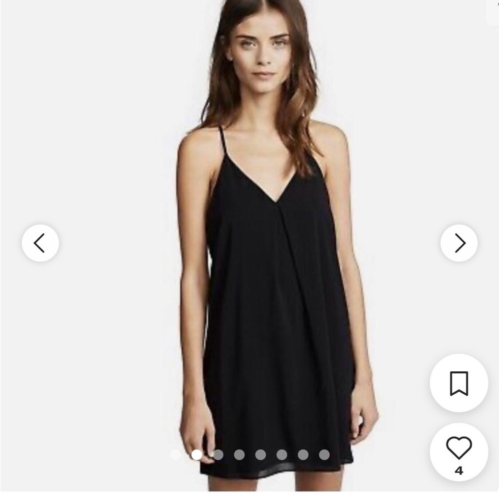 Alice + Olivia Black Sleeveless slip Dress